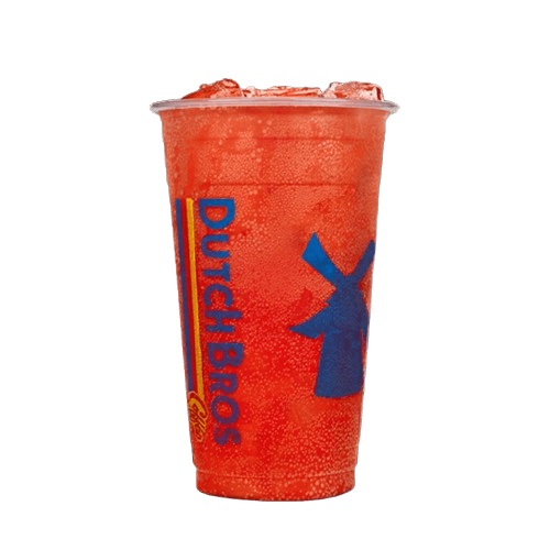 Dutch Bros iced Aftershock Rebel with blackberry lime raspberry and strawberry