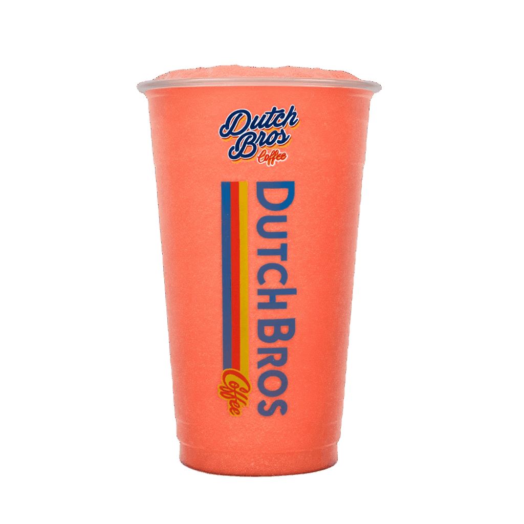 Dutch Bros blended Aftershock Rebel with blackberry lime raspberry and strawberry