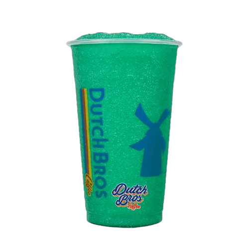 Dutch Bros rebel blended Electric Berry Rebel with blue raspberry and lime