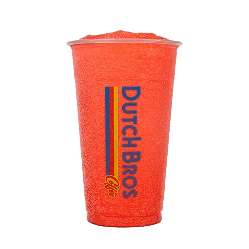 Dutch Bros blended Tigers Blood Rebel with coconut and strawberry