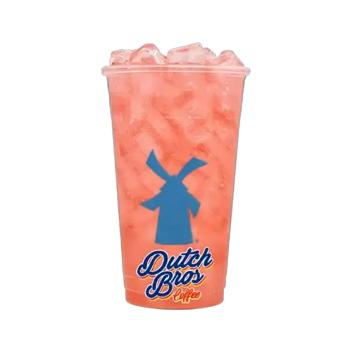 Dutch Bros healthy drink palm  Peach Green Tea refreshing low calorie iced tea option
